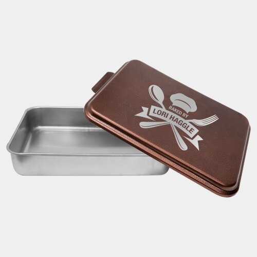 Personalized 9" x 13" Aluminum Cake Pan with Copper Lid Thumbnail