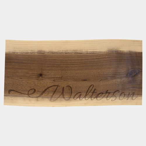Personalized 18"x 8" Black Walnut Cutting and Charcuterie Board Thumbnail