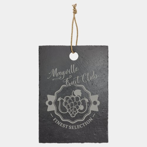 Personalized 13 3/4" x 9 3/4" Rectangle Slate Cutting Board with Hanger String Thumbnail