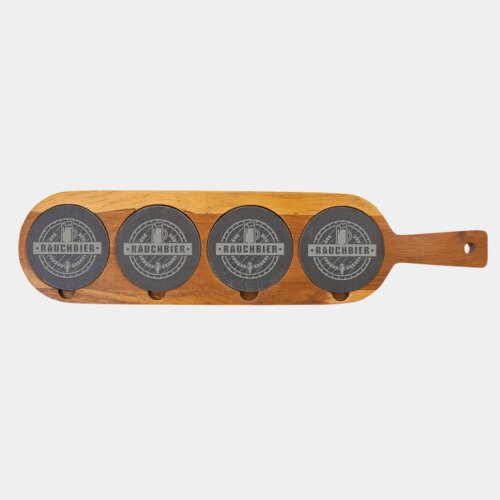 Personalized 18 1/2" x 4 1/4" Acacia Wood/Slate Serving Board Thumbnail