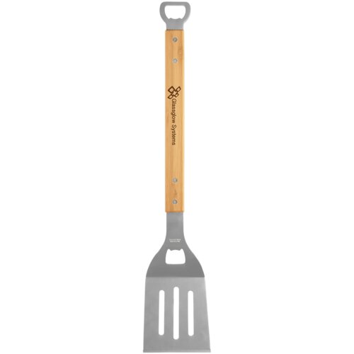 Personalized 19 1/4" Bamboo Barbeque Spatula with Bottle Opener Thumbnail