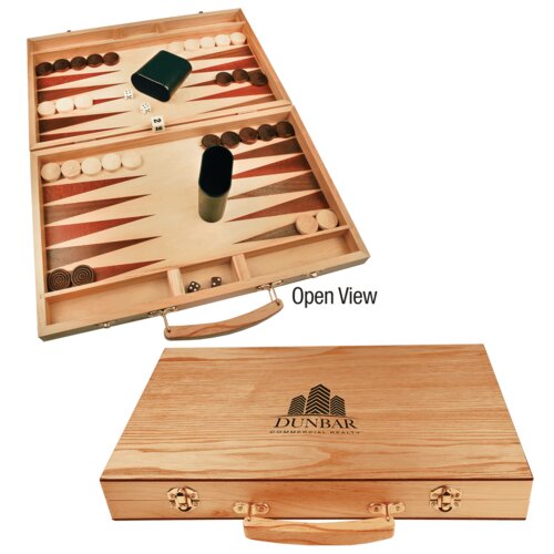 Personalized 15" x 9 1/2" Backgammon Game Thumbnail