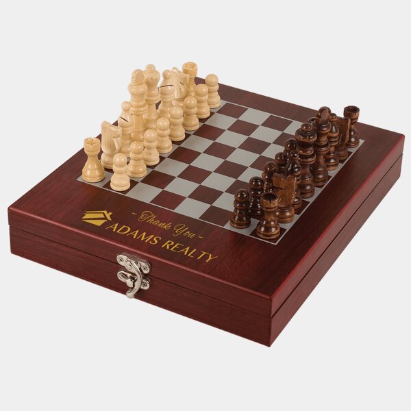Personalized Rosewood Finish Chess Set Thumbnail