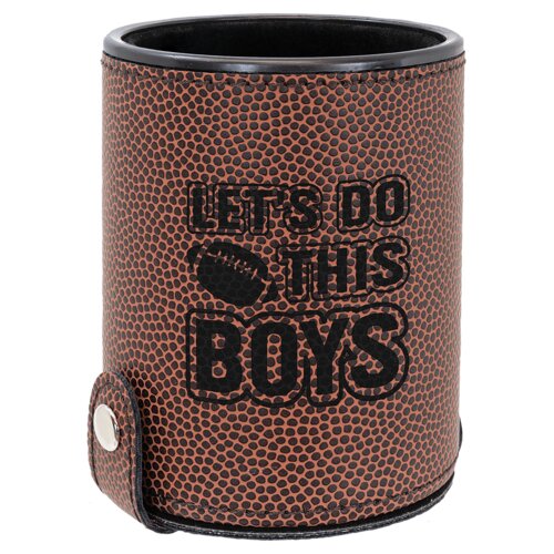 Personalized Football Laserable Leatherette Dice Cup with 5 Dice Thumbnail