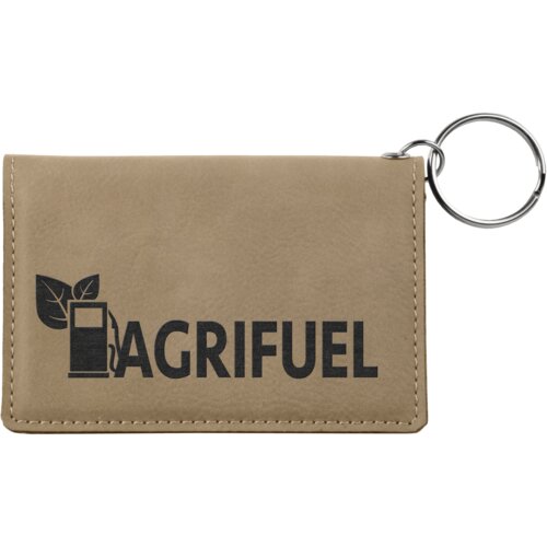 Personalized Leatherette ID Holder Keychain Thumbnail
