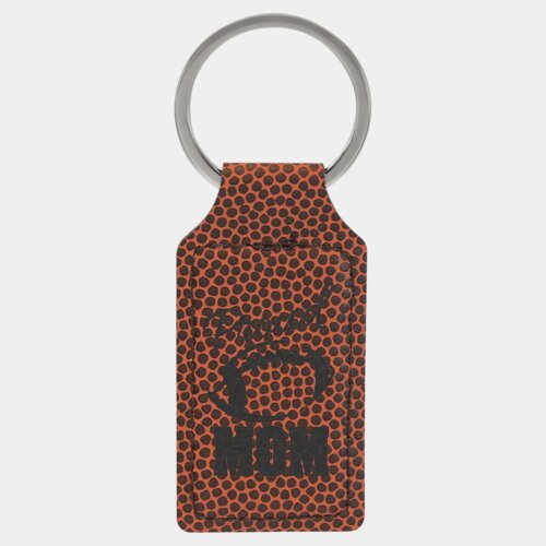 Personalized 2 3/4" x 1 1/4" Football Laserable Leatherette Rectangle Keychain Thumbnail