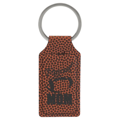 Personalized 2 3/4" x 1 1/4" Football Laserable Leatherette Rectangle Keychain Thumbnail