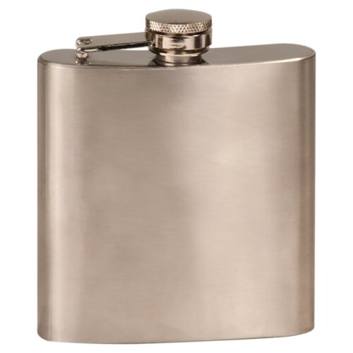 Personalized 6 oz. Laserable Stainless Steel Flask Thumbnail