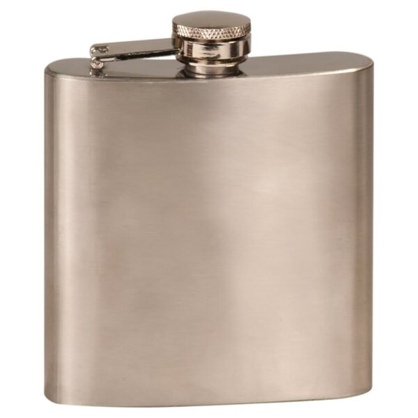 Personalized 6 oz. Laserable Stainless Steel Flask Thumbnail