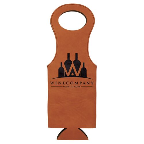 Personalized Rawhide Laserable Leatherette Wine Bag Thumbnail