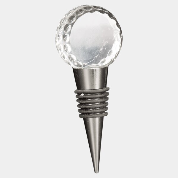Personalized 4" Crystal Golf Ball Wine Stopper Thumbnail