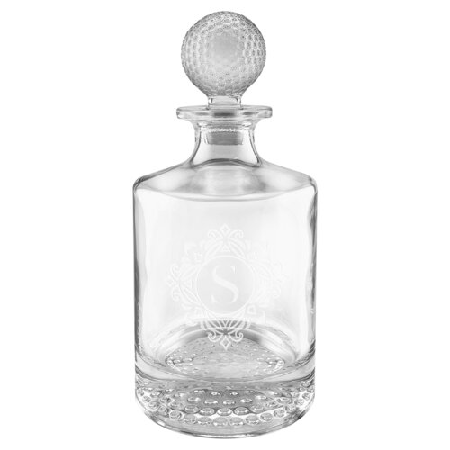 Personalized Polar Camel 850mL Round Golf Glass Decanter in Black Gift Box with Printed Paper Sleeve Thumbnail