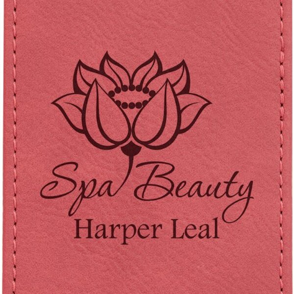 Personalized 7-Piece Pink Laserable Leatherette Manicure Gift Set Thumbnail