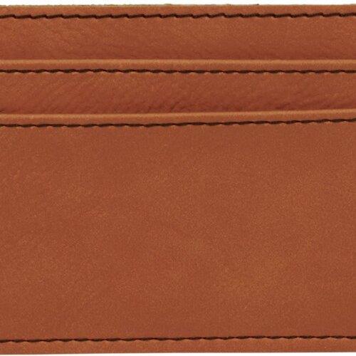 Personalized 4" x 2 3/4" Rawhide Laserable Leatherette Wallet Clip Thumbnail