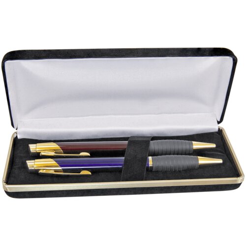 Personalized 6 1/2" x 2 3/4" Black Velvet Pen Case (Case only, pen not included) Thumbnail