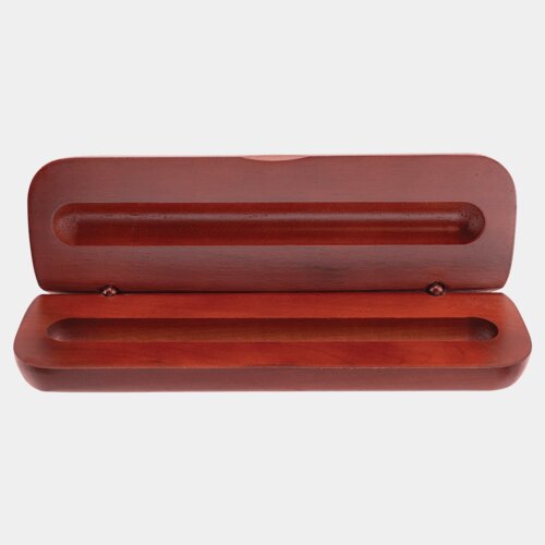 Personalized 6 3/4" x 2 1/8" Rosewood Finish Pen Case (Case only, pen not included) Thumbnail