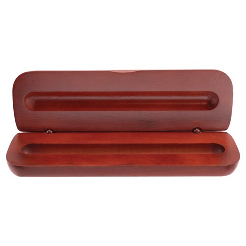 Personalized 6 3/4" x 2 1/8" Rosewood Finish Pen Case (Case only, pen not included) Thumbnail