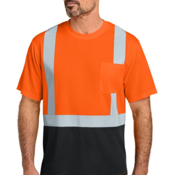 CornerStone® ANSI 107 Class 2 Short Sleeve Mesh Blocked Tee Thumbnail