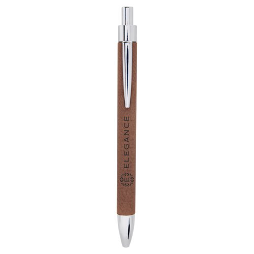 Personalized Dark Brown Laserable Leatherette Pen Thumbnail