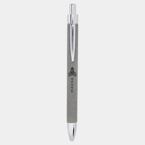 Personalized Gray Laserable Leatherette Pen Thumbnail
