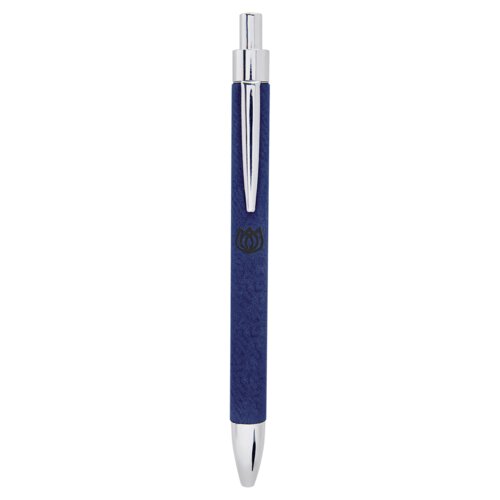 Personalized Blue/Black Laserable Leatherette Pen Thumbnail