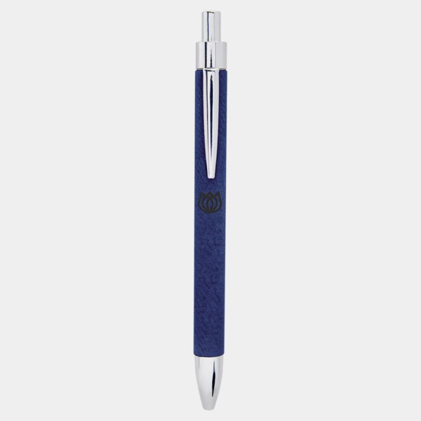 Personalized Blue/Black Laserable Leatherette Pen Thumbnail