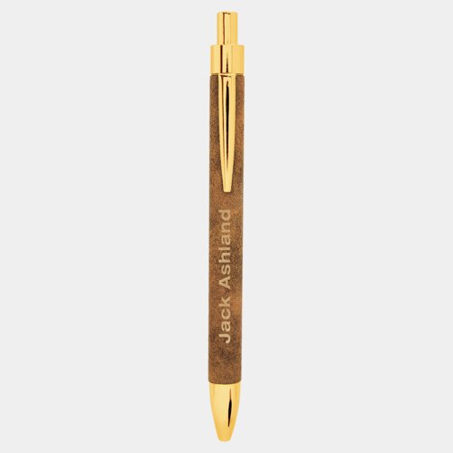 Personalized Rustic/Gold Laserable Leatherette Pen Thumbnail