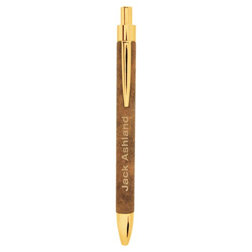 Personalized Rustic/Gold Laserable Leatherette Pen Thumbnail