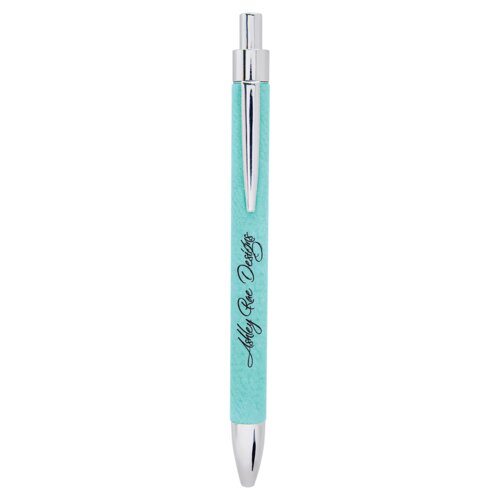 Personalized Teal Laserable Leatherette Pen Thumbnail