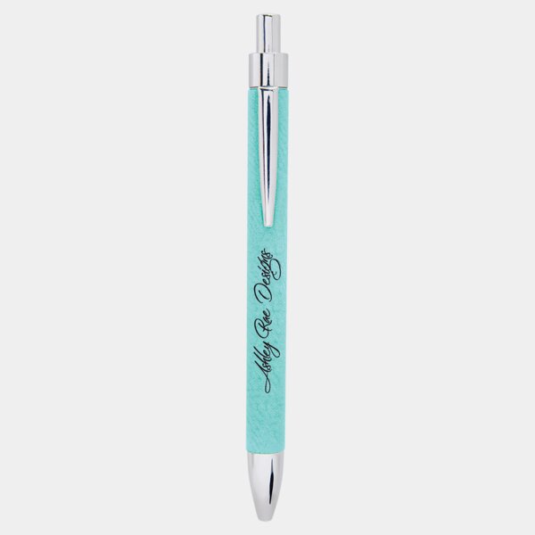 Personalized Teal Laserable Leatherette Pen Thumbnail