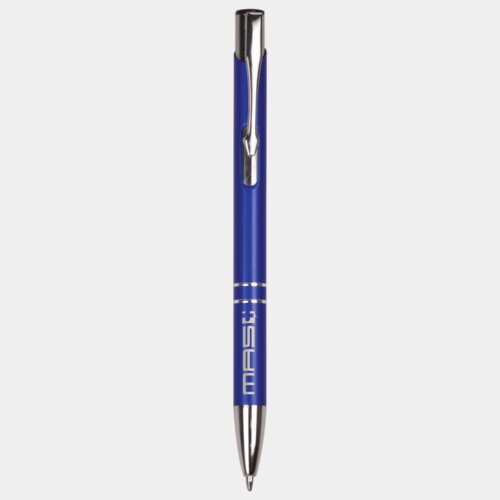 Personalized Blue with Silver Trim Laserable Pen Thumbnail
