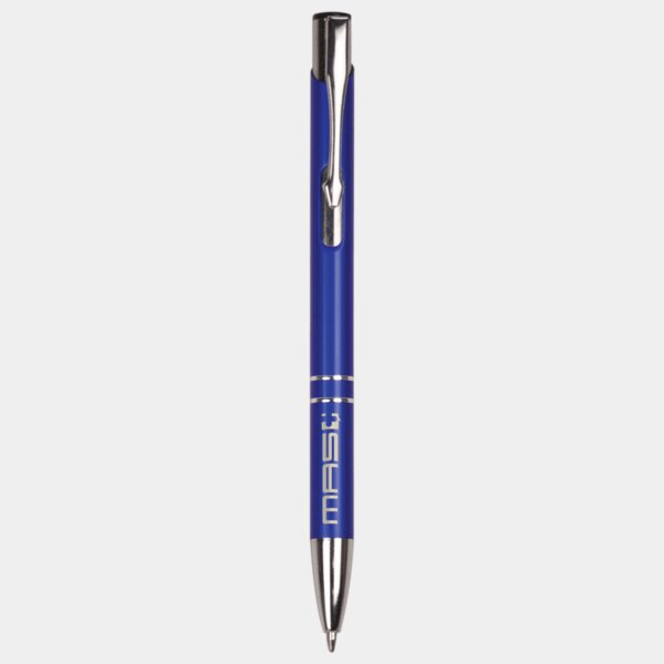 Personalized Blue with Silver Trim Laserable Pen Thumbnail
