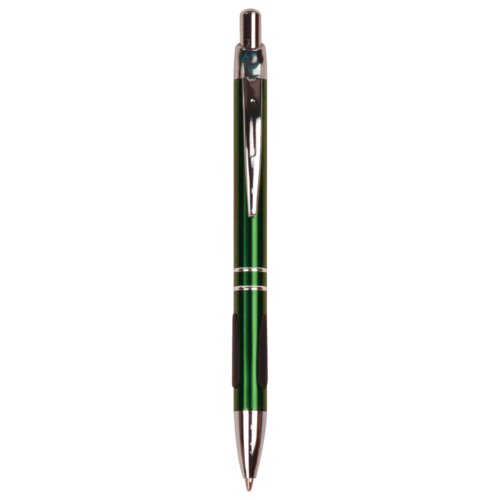 Personalized Green with Silver Trim Laserable Pen with Gripper Thumbnail