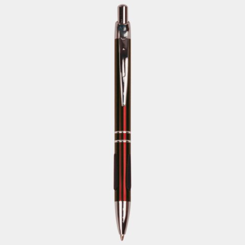 Personalized Burgundy with Silver Trim Laserable Pen with Gripper Thumbnail