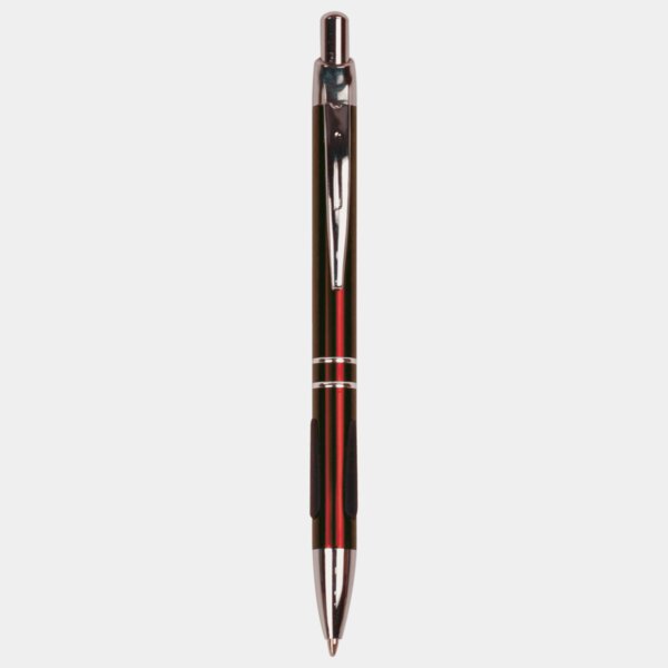 Personalized Burgundy with Silver Trim Laserable Pen with Gripper Thumbnail