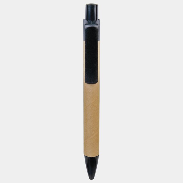 Personalized Recycled Paper Pen with Black Trim Thumbnail