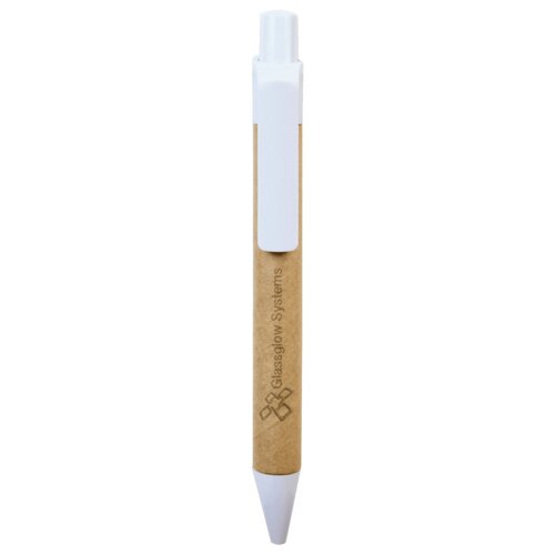 Personalized Recycled Paper Pen with White Trim Thumbnail