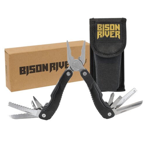 Personalized Bison River 4" Black 13 Function Multi Tool with Nylon Sheath Thumbnail