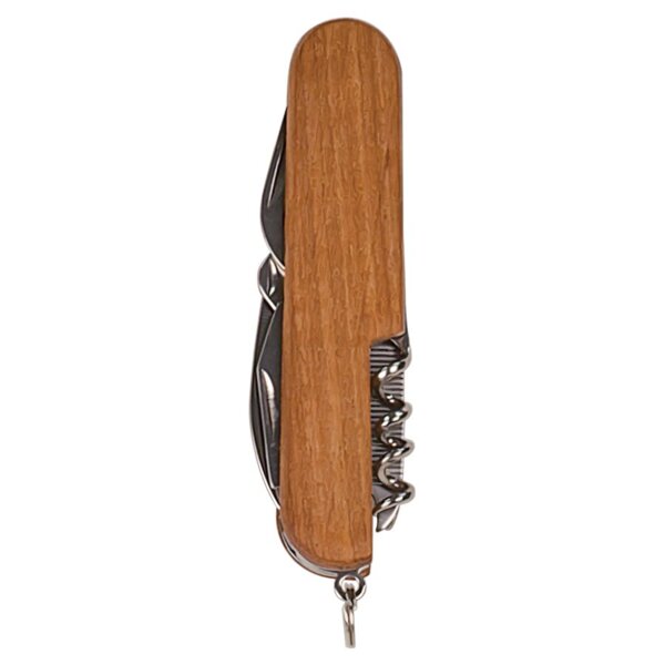Personalized 3 1/2" Wooden 8-Function Multi-Tool Pocket Knife Thumbnail