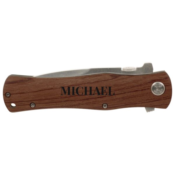 Personalized 4 1/2" Wood Handle Knife Thumbnail