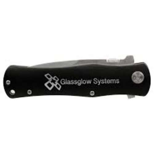 Personalized 4 1/2" Black Anodized Aluminum Handle Knife Thumbnail