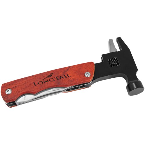 Personalized 6 3/4" Hammer Multi-Tool with Wood Handle/Pouch Thumbnail