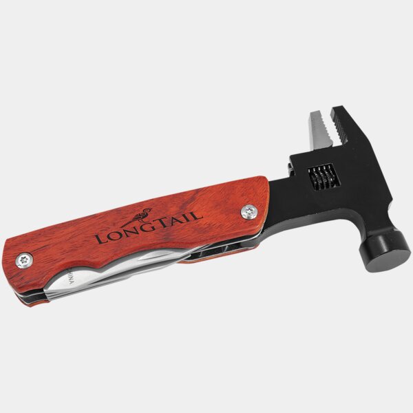 Personalized 6 3/4" Hammer Multi-Tool with Wood Handle/Pouch Thumbnail