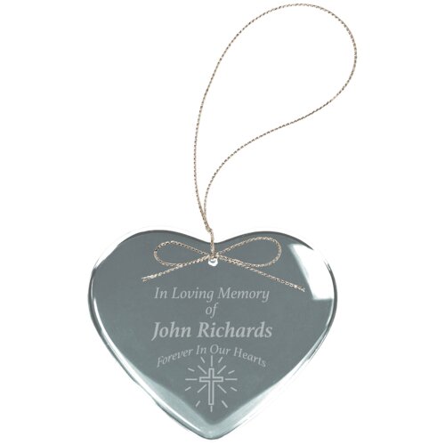 Personalized 2 1/2" Crystal Heart Ornament Thumbnail