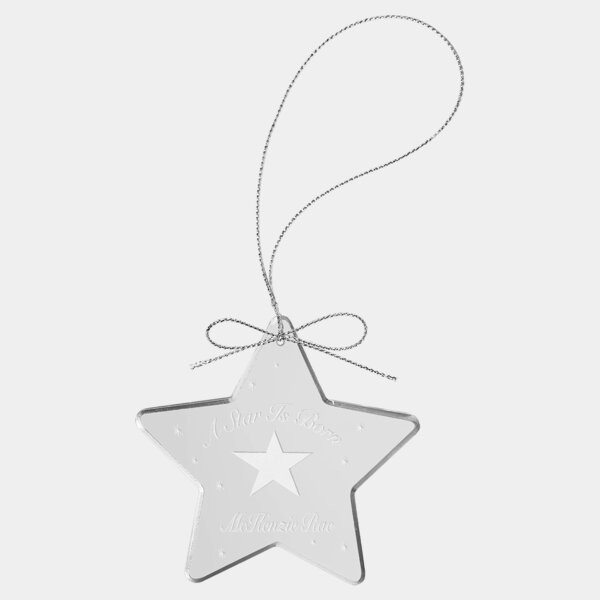 Personalized 3" Crystal Star Ornament Thumbnail