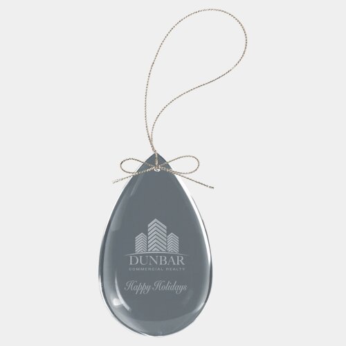 Personalized 3" Crystal Teardrop Ornament Thumbnail