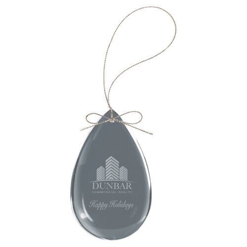 Personalized 3" Crystal Teardrop Ornament Thumbnail