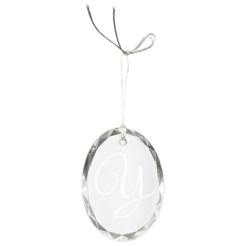 Personalized 3" Crystal Faceted Oval Ornament Thumbnail