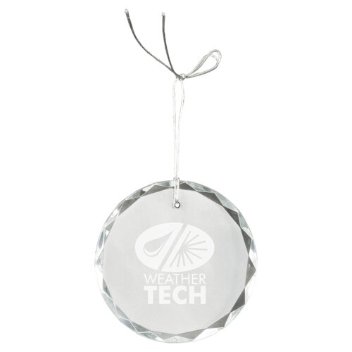 Personalized 3" Crystal Round Faceted Ornament Thumbnail