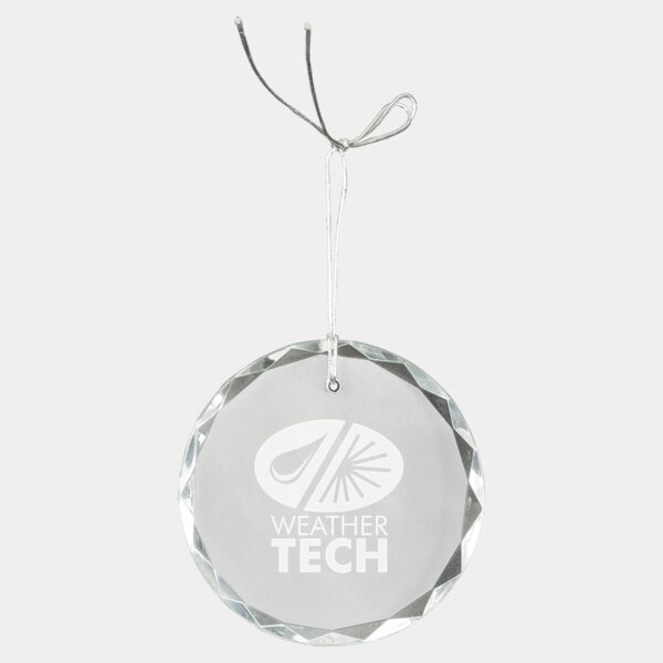 Personalized 3" Crystal Round Faceted Ornament Thumbnail